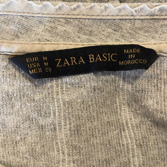 Zara waffle sweater/sweatshirt in gray/grey! - Picture 4 of 4